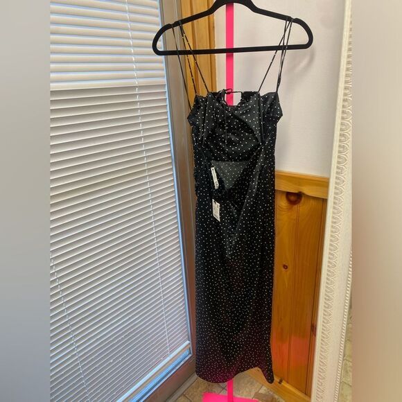 NWT Zara DOTTED SATIN EFFECT CORSET DRESS Sz M - Picture 6 of 9